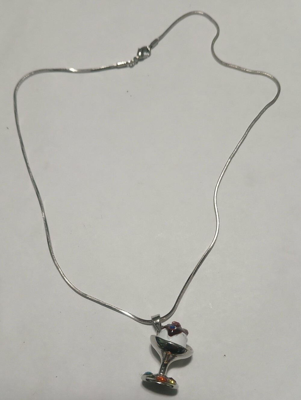 Ice Cream Sundae Pendant Necklace